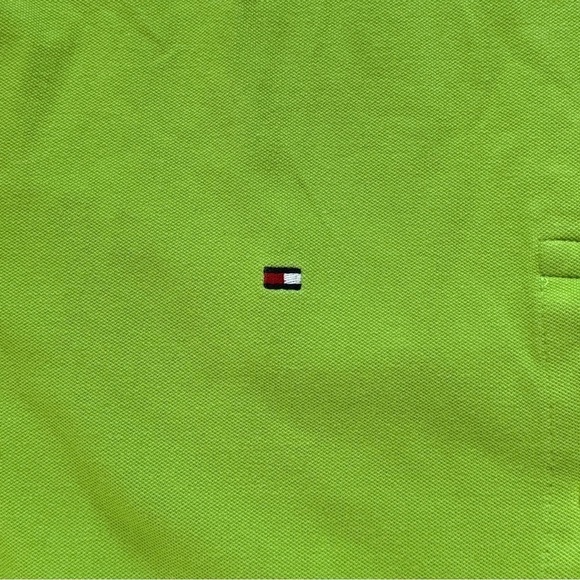 Men’s Lime Green Tommy Hilfiger Polo Shirt - Picture 4 of 6